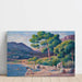 Reproduktion af maleriet af badende i Saint-Tropez - Maximilien Luce