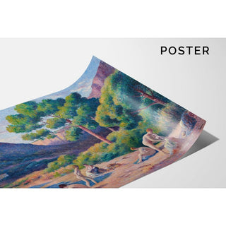 Baigneurs à Saint-Tropez - Maximilien Luce | Reproduction Tableau Décoration murale affiche copie