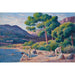 Reproduktion af maleriet af badende i Saint-Tropez - Maximilien Luce
