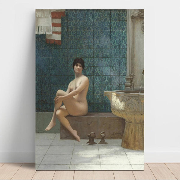 Reproduktion af maleriet Baigneuse À La Piscine De Brousse - Jean-Léon Gérôme