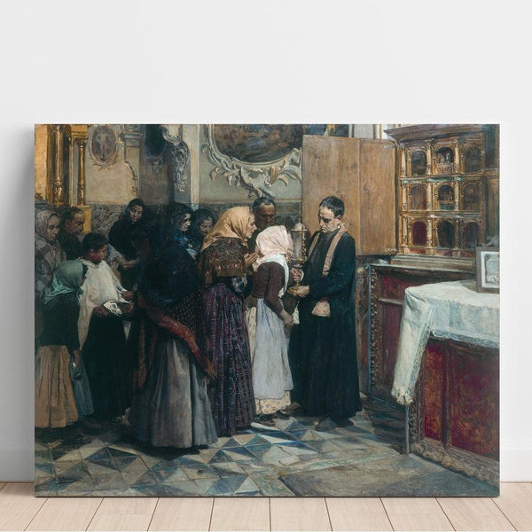 Reproduktion af maleriet Baiser de la relique - Joaquín Sorolla