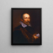 Portrait af Joannes Woverius - Balthasar van Meurs — indrammet kunstværk på væggen