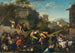 Musicians and dancing figures in an ideal landscape with ruins and buildings in the distance - Ecole des Bamboccianti — visning af kunstværket