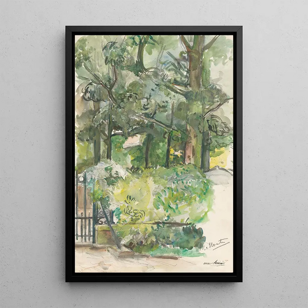 Vue dans un jardin - Barbara Elisabeth van Houten — indrammet kunstværk på væggen