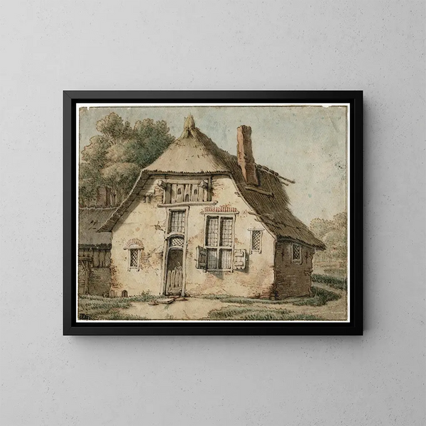 Maison de paysan - Barend Hendrik Thier — indrammet kunstværk på væggen