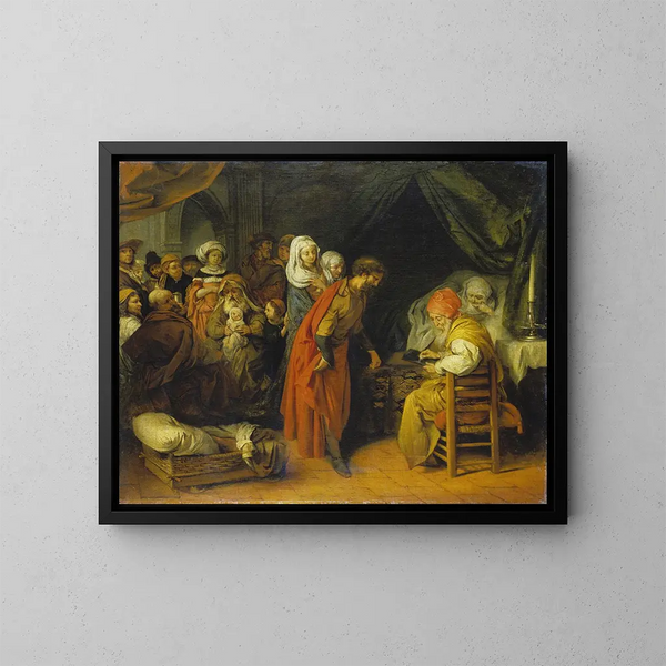 La naissance et le nom de saint Jean-Baptiste - Barent Fabritius — indrammet kunstværk på væggen