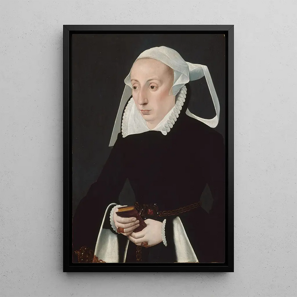 Barthel Bruyn the Younger - Portrait of a Woman with a Prayer Book.webp