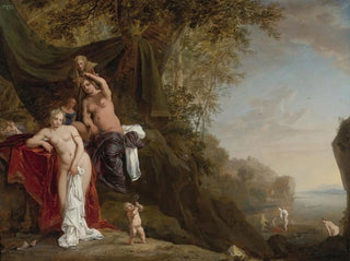 Nymphe, der bader - Bartholomeus Breenbergh — visning af kunstværket