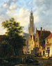 Bakenesserkerk maleri set fra Valkestraat Haarlem - Bartholomeus Johannes van Hove — visning af kunstværket