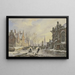 Patineurs sur un canal à Amsterdam - Bartholomeus Johannes van Hove — indrammet kunstværk på væggen