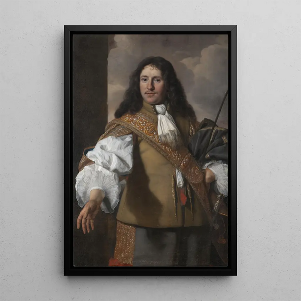 Emanuel De Geer 1624-1692 - Bartholomeus van der Helst maleri — indrammet kunstværk på væggen