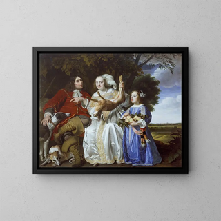 Bartholomeus van der Helst - Jochem van Aras with his Wife and Daughter.webp