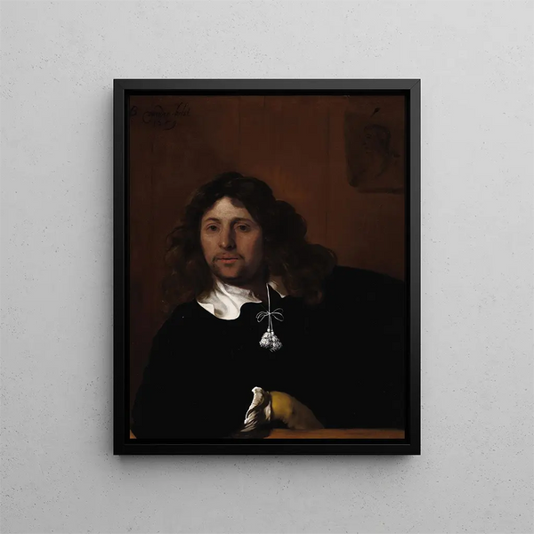 Portrait af en gentleman - Bartholomeus van der Helst — indrammet kunstværk på væggen