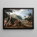 Laban, der søger efter sine stjålne husguder - Bartolomé Esteban Murillo — indrammet kunstværk på væggen