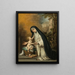 Santa Rosa de Lima - Bartolomé Esteban Murillo — indrammet kunstværk på væggen