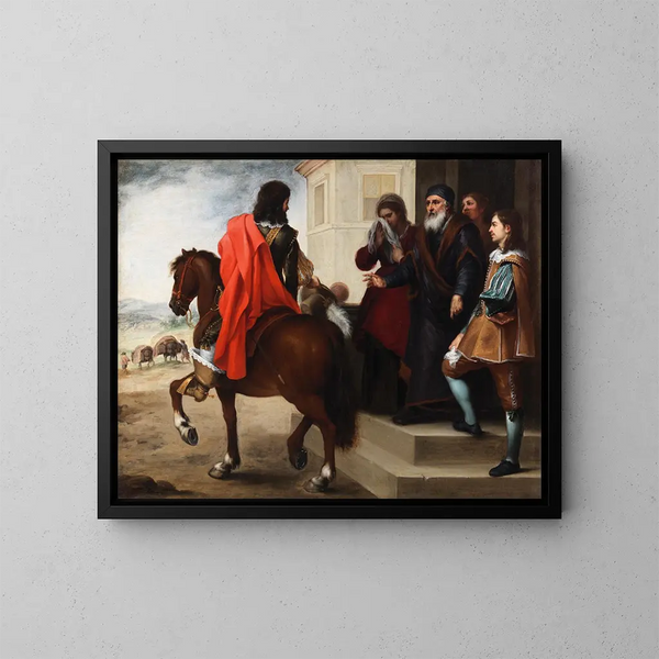 Le départ du fils prodigue - Bartolomé Esteban Murillo — indrammet kunstværk på væggen