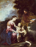 La Sainte Famille avec l'enfant Baptiste - Bartolomé Esteban Murillo — visning af kunstværket