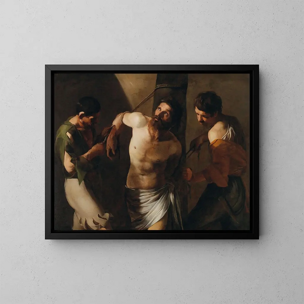 martyrdøden for Sankt Bartolomeus - Bartolomeo Manfredi — indrammet kunstværk på væggen