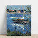Reproduktion af maleriet Båd ved anker på Seinen i Argenteuil - Gustave Caillebotte