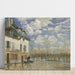 Reproduktion af maleriet Båd i oversvømmelsen ved Port-Marly - Alfred Sisley