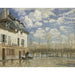 Reproduktion af maleriet Båd i oversvømmelsen ved Port-Marly - Alfred Sisley