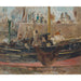Reproduktion af maleriet Både ved kaj - Berthe Morisot