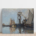 Reproduktion af maleriet Både i havnen i Honfleur - Claude Monet