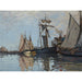Reproduktion af maleriet Både i havnen i Honfleur - Claude Monet