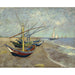 Reproduktion af maleriet Vincent van Gogh - Fiskebåde på stranden ved Saintes-Maries-de-la-Mer