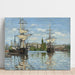 Reproduktion af maleriet Både på Seinen i Rouen - Claude Monet