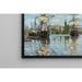 Reproduktion af maleriet Både på Seinen i Rouen - Claude Monet