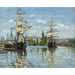 Reproduktion af maleriet Både på Seinen i Rouen - Claude Monet