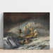 Reproduktion af maleriet Bateaux transportant des ancres vers les navires de guerre hollandais - Joseph Mallord William Turner
