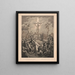 Crucifixion du Christ - Beck Pauli Lith — indrammet kunstværk på væggen