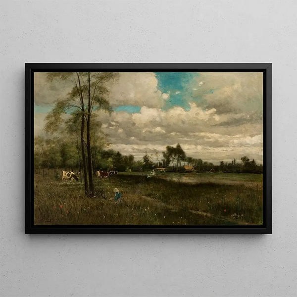 Bela Spanyi - Meadow with grazing cattle.webp