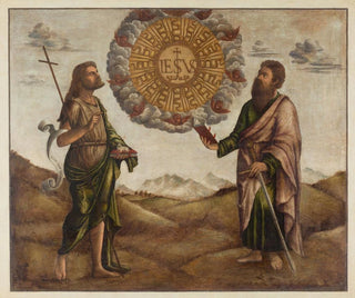 Adoration du nom de Jésus entre saint Jean-Baptiste et saint Paul - Benedetto Carpaccio — visning af kunstværket