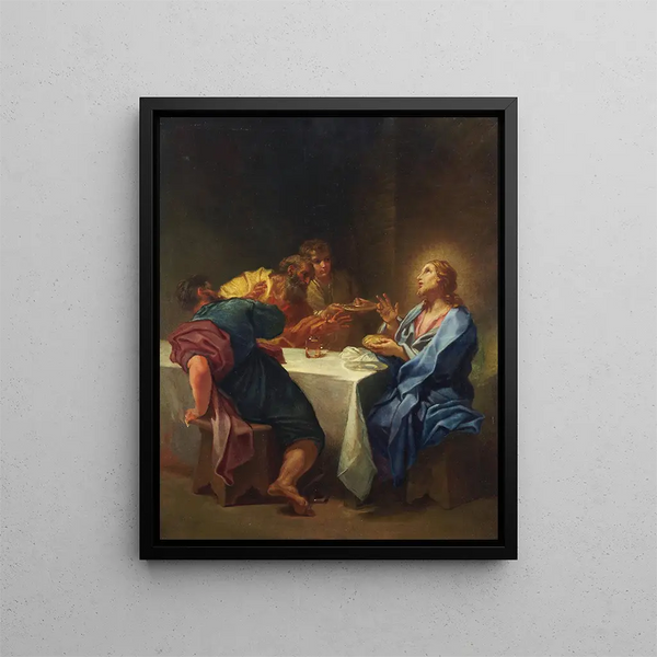 tensmad ved Emmaus - Benedetto Luti — indrammet kunstværk på væggen