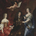 Bengt horn af minne 1623-1678 med sine to hustruer Margaretha Sparre og Ingeborg Banr - David Klöcker Ehrenstrahl — visning af kunstværket