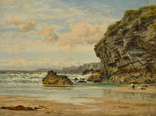 Falaises cornouaillaises à Newquay - Benjamin Williams Leader — visning af kunstværket