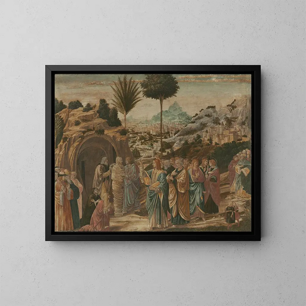 La résurrection de Lazare - Benozzo Gozzoli — indrammet kunstværk på væggen