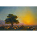 Reproduktion af maleriet af hyrder med deres flok ved solnedgang - Ivan Konstantinovich Aivazovsky