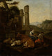 Bergers dans la Campagne romaine - Theodor Roos — visning af kunstværket