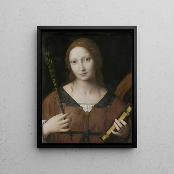 Sankt Katharina af Alexandria - Bernardino Luini — indrammet kunstværk på væggen