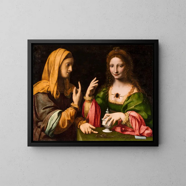La Conversion de la Madeleine - Bernardino Luini — indrammet kunstværk på væggen