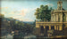 Caprice architectural med et palads - Bernardo Bellotto — visning af kunstværket