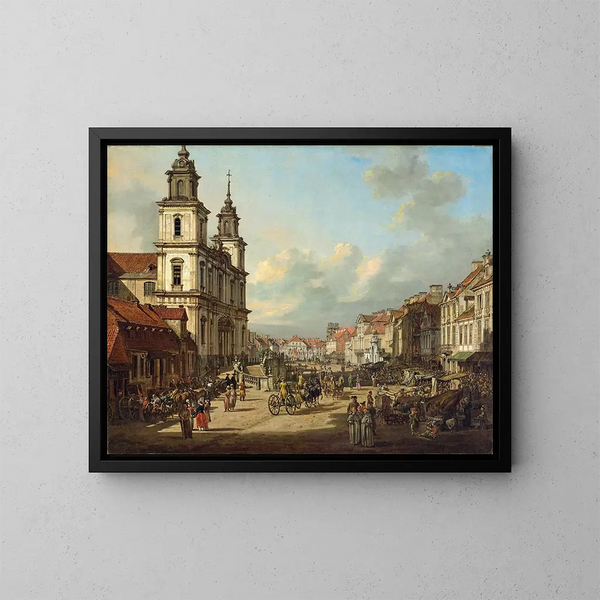 Varsovs helligkorskirke - Bernardo Bellotto — indrammet kunstværk på væggen