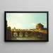 Vue du Tibre à Rome avec le Castel Sant'Angelo - Bernardo Bellotto — indrammet kunstværk på væggen