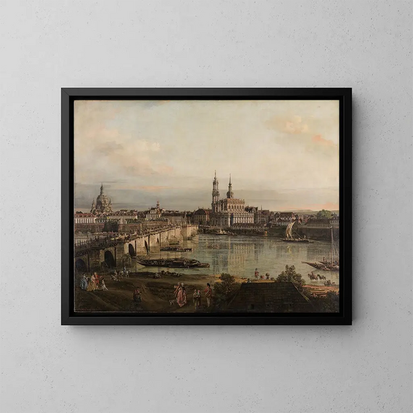 Vue de Dresde - Bernardo Bellotto — indrammet kunstværk på væggen