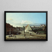 Vue de Pirna avec la forteresse de Sonnenstein - Bernardo Bellotto — indrammet kunstværk på væggen