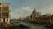 Vue du Grand Canal, Santa Maria della Salute et la Dogana depuis Campo Santa Maria Zobenigo - Bernardo Bellotto — visning af kunstværket